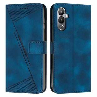 For Tecno Pova 4 Pro Dream Triangle Leather Phone Case with Lanyard(Blue)