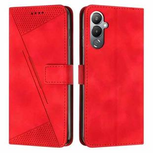 For Tecno Pova 4 Pro Dream Triangle Leather Phone Case with Lanyard(Red)