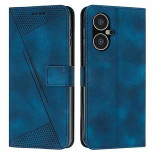 For Tecno Pova Neo 3 Dream Triangle Leather Phone Case with Lanyard(Blue)