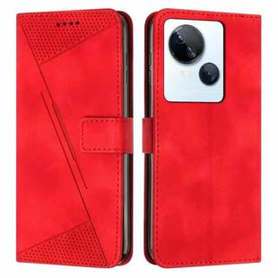 For Tecno Spark 10 5G Dream Triangle Leather Phone Case with Lanyard(Red)