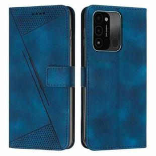 For Tecno Spark Go 2022 Dream Triangle Leather Phone Case with Lanyard(Blue)