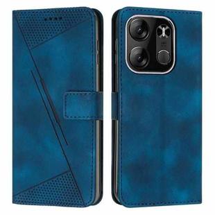 For Tecno Spark Go 2023 Dream Triangle Leather Phone Case with Lanyard(Blue)