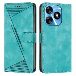 For Tecno Spark 10 / 10C Dream Triangle Leather Phone Case with Lanyard(Green)