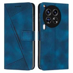 For Tecno Camon 30 4G / 5G Dream Triangle Leather Phone Case with Lanyard(Blue)