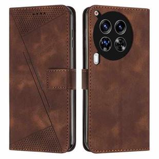 For Tecno Camon 30 4G / 5G Dream Triangle Leather Phone Case with Lanyard(Brown)