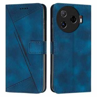 For Tecno Camon 30 Pro 5G Dream Triangle Leather Phone Case with Lanyard(Blue)
