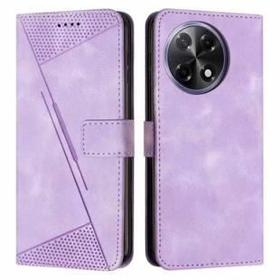 For Tecno Camon 30S Dream Triangle Leather Phone Case with Lanyard(Purple)