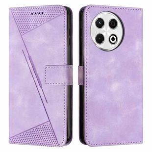 For Tecno Spark 30 Pro Dream Triangle Leather Phone Case with Lanyard(Purple)