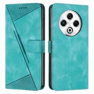 For Tecno Spark 30 4G Dream Triangle Leather Phone Case with Lanyard(Green)