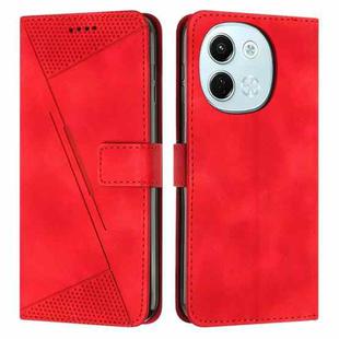 For Tecno Spark 30 5G Dream Triangle Leather Phone Case with Lanyard(Red)