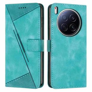 For Tecno Camon 40 Premier Dream Triangle Leather Phone Case with Lanyard(Green)