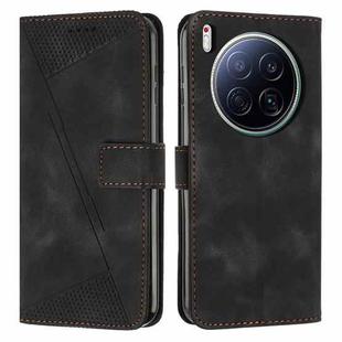 For Tecno Camon 40 Premier Dream Triangle Leather Phone Case with Lanyard(Black)