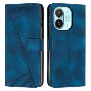 For Tecno Spark 30C 5G / Pop 9 5G Dream Triangle Leather Phone Case with Lanyard(Blue)