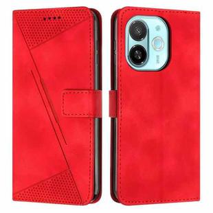 For Tecno Spark 30C 5G / Pop 9 5G Dream Triangle Leather Phone Case with Lanyard(Red)