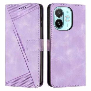 For Tecno Spark 30C 5G / Pop 9 5G Dream Triangle Leather Phone Case with Lanyard(Purple)