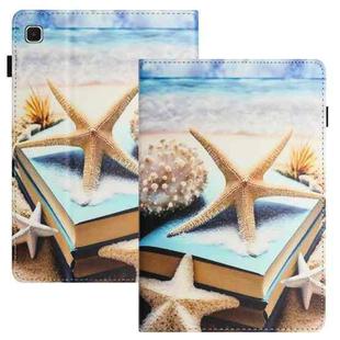 For Samsung Galaxy Tab A7 Lite Sewing Litchi Texture Smart Leather Tablet Case(Starfish)