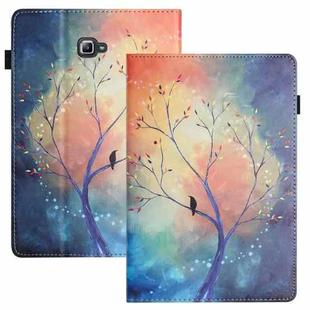 For Samsung Galaxy Tab A 10.1 2016 Sewing Litchi Texture Smart Leather Tablet Case(Oil Painting Tree)