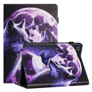 For Samsung Galaxy Tab A9+ Sewing Litchi Texture Smart Leather Tablet Case(Wolf)
