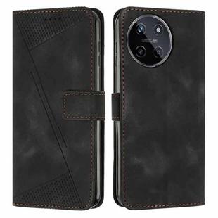 For Realme 11 4G Global Dream Triangle Leather Phone Case with Lanyard(Black)