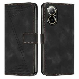 For Realme C67 4G Global Dream Triangle Leather Phone Case with Lanyard(Black)
