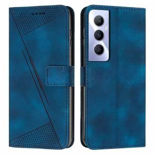 For Realme C65 4G Dream Triangle Leather Phone Case with Lanyard(Blue)