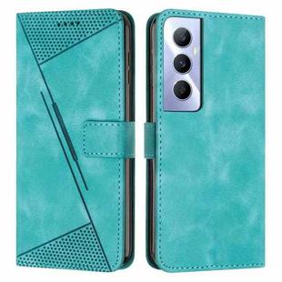 For Realme C65 4G Dream Triangle Leather Phone Case with Lanyard(Green)