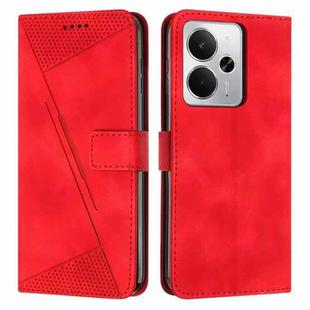 For Realme 14 / P3 5G / 14T 5G Dream Triangle Leather Phone Case with Lanyard(Red)