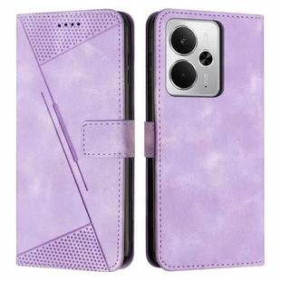 For Realme 14 / P3 5G / 14T 5G Dream Triangle Leather Phone Case with Lanyard(Purple)