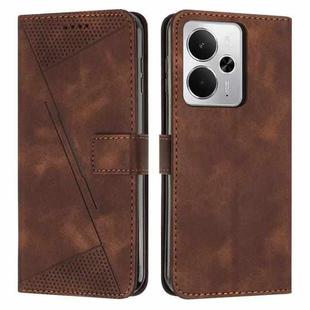 For Realme 14 / P3 5G / 14T 5G Dream Triangle Leather Phone Case with Lanyard(Brown)