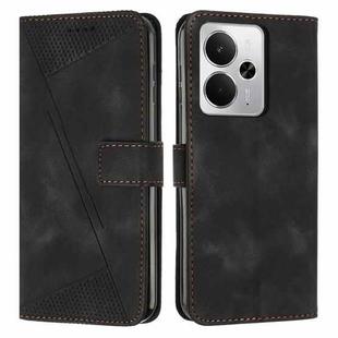 For Realme 14 / P3 5G / 14T 5G Dream Triangle Leather Phone Case with Lanyard(Black)