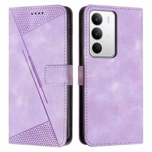 For Realme C71 4G Dream Triangle Leather Phone Case with Lanyard(Purple)