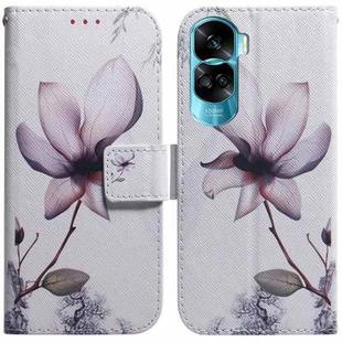For Honor 90 Lite Coloured Drawing Flip Leather Phone Case(Magnolia)