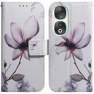 For Honor 90 Coloured Drawing Flip Leather Phone Case(Magnolia)