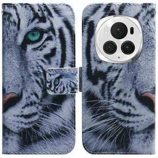 For Honor Magic6 Pro Coloured Drawing Flip Leather Phone Case(Tiger)