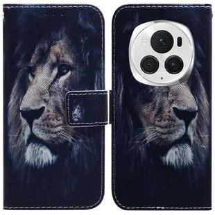 For Honor Magic6 Pro Coloured Drawing Flip Leather Phone Case(Lion)