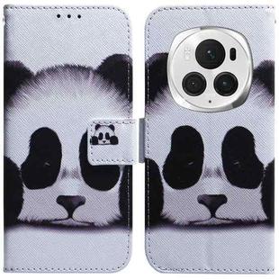 For Honor Magic6 Pro Coloured Drawing Flip Leather Phone Case(Panda)