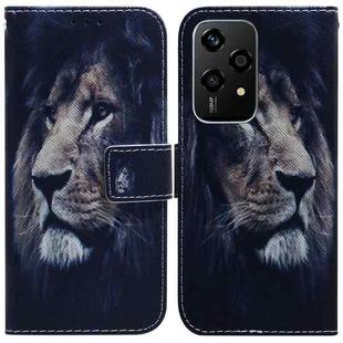 For Honor 200 Lite Global Coloured Drawing Flip Leather Phone Case(Lion)