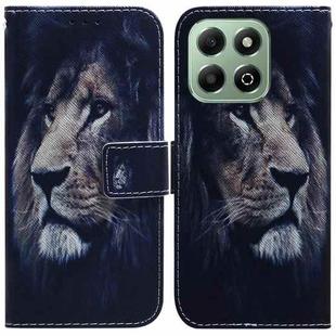 For Honor X6b Coloured Drawing Flip Leather Phone Case(Lion)