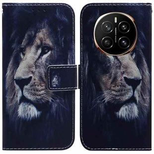 For Honor Magic7 Coloured Drawing Flip Leather Phone Case(Lion)