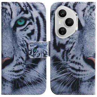 For Honor 400 Pro Global 160.8mm Coloured Drawing Flip Leather Phone Case(Tiger)