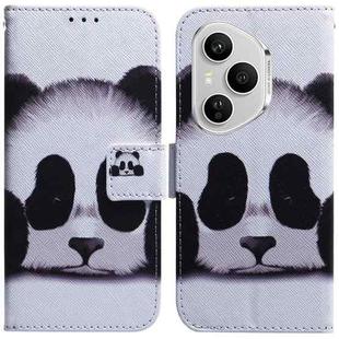 For Honor 400 Pro Global 160.8mm Coloured Drawing Flip Leather Phone Case(Panda)