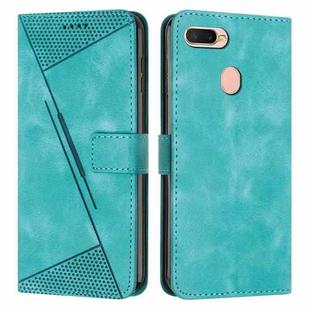 For OPPO A5s / A12 Dream Triangle Leather Phone Case with Lanyard(Green)