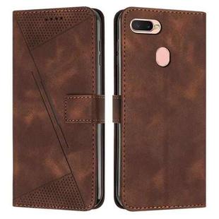 For OPPO A5s / A12 Dream Triangle Leather Phone Case with Lanyard(Brown)