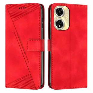 For OPPO Reno11 F Dream Triangle Leather Phone Case with Lanyard(Red)