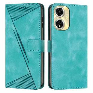 For OPPO Reno11 F Dream Triangle Leather Phone Case with Lanyard(Green)