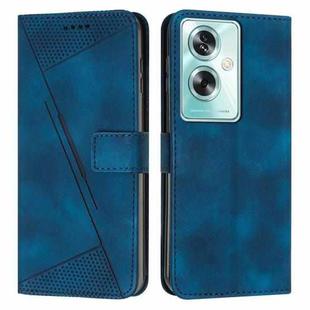 For OPPO A79 5G Dream Triangle Leather Phone Case with Lanyard(Blue)