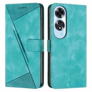 For OPPO A60 4G Dream Triangle Leather Phone Case with Lanyard(Green)