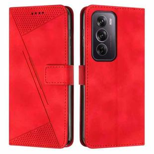 For OPPO Reno12 Pro Global Dream Triangle Leather Phone Case with Lanyard(Red)