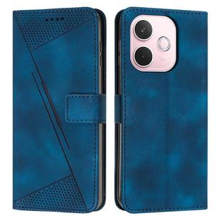 For OPPO A5 Pro 5G Global Dream Triangle Leather Phone Case with Lanyard(Blue)