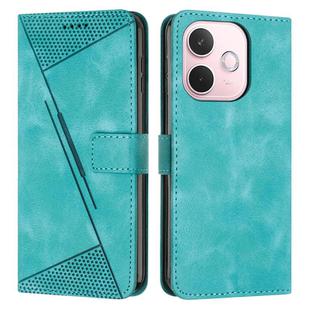 For OPPO A5 Pro 5G Global Dream Triangle Leather Phone Case with Lanyard(Green)